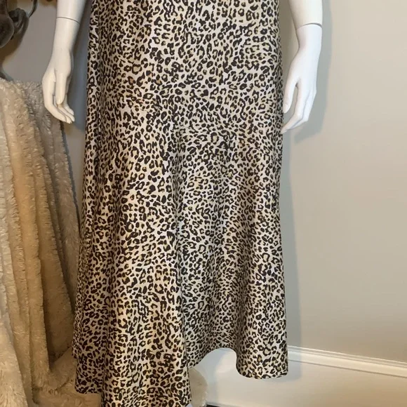 🐆 💛🖤Stylish Chico's Leopard print Maxi Skirt 00 - Picture 3 of 9